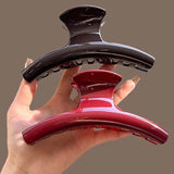 Daiiibabyyy  Fashion Acrylic Large Curved Shape Hair Claws for Women 2025 New Red Geometric Big Shark Clamp Clips Headwear Hair Accessories