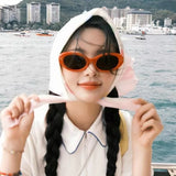 Daiiibabyyy Korean Stylish Sun glasses Men Women Oval Shape UV Protection Sunglasses Women Vintage Retro Style Outdoor Sunglasses