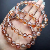 DAIIIBABYYY  -  9MM Natural Red Fire Quartz Hematoid Bracelet Reiki Gemstone Fashion Jewelry Fengshui Women Healing Lucky Energy Gift 1pcs