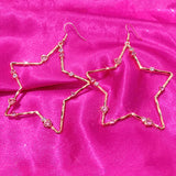 Daiiibabyyy  Y2K Accessories Rainbow Crystal Star Big Earrings Korean Fashion Earrings for Women Punk Jewelry Egirl Earrings Bohemia Cute
