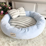 DAIIIBABYYY  -  Cat Dog Bed House Basket with Bowknot Pillow Sleeping Bag Pet Bed Puppy Cushion Mat Cat Supplies Camas Para Perro Hundebett