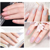 Daiiibabyyy 10ml Acrylic Nail Gel Polish Candy Color Translucent Jelly Pink Nail Art Polish Quick-drying DIY Soak Off Manicure Varnish