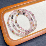DAIIIBABYYY  -  5MM Natural Crystal Quartz Triple Circle Bracelet Reiki Healing Fengshui Stone Fashion Jewelry For Women Holiday Gift 1PCS