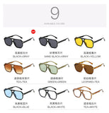 DAIIIBABYYY  -  Double Beam Rice Nail Sunglasses Women's New Style Simple And Fashionable Sunglasses Street Photography Sun Protection Glasses