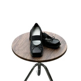 Daiiibabyyy  Leather Version Mary Janes Women's Shoes Butterfly Knot Genuine Leather Ballet Thick Bottom Low Top Casual Slip-On Shoes