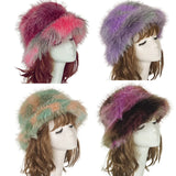 Daiiibabyyy  New autumn and winter plush imitation fox fur basin hat ski hat fisherman hat warm fur furry imitation fur women's hat