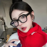 DAIIIBABYYY  -  Retro Leopard Anti Blue Light Computer Glasses Frame Women Oversized Men Trendy Fashion Eyeglasses Classic Spectacles Ouclos