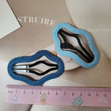 DAIIIBABYYY  -  2pc Hot Fashion Denim Heart Star BB Hairpin Hair Side Clips for Women Girls Child Gift Hair Accessories Headwear Ornament