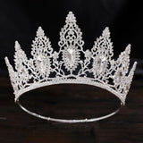 Daiiibabyyy  Wedding Luxury Hair Tiara Crystal Bridal Tiara Crown Diadem Veil Tiaras Wedding Hair Accessories Headpieces Head Jewelry