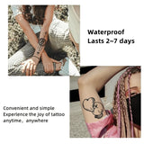 Daiiibabyyy  1 Sheet Foot Lace Tattoo Sticker Waterproof and Durable Temporary Tattoo