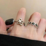 DAIIIBABYYY  -  Korean Style Simple Ribbon Bowknot Ring for Women's Fashion Personalized Open Index Sweet Bow Finger Ring Y2K Jewelry Gift Party