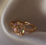 DAIIIBABYYY  -  1pc New Y2K ins Cute Colorful Zircon Heart Flower Moon Butterfly For Women Girls Exquisite Fashion Jewelry Gifts