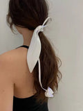 Daiiibabyyy Korean Fashion Sweet Tulip Flower Tassels Bowknot Hair Ties Scrunchie for Women Bride Bridesmaid Headwear Hair Accessories