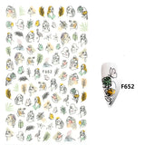 Daiiibabyyy 1PC 3D Nail Stickers Fruit Flowers Leaves watermelon Self Adhesive Transfer Sliders Wraps Manicures Foils DIY Nail Decorations