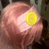 Daiiibabyyy  Summer Colorful Large Button Wave Point Hairband Korean Ins Y2K Retro Elastic Hairband Blogger Same Style Trendy Cool Hairband