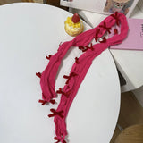 Daiiibabyyy  Y2K Velvet Bow Lace Fingerless Arm Sleeves Women Sheer Glovelettes for Hot Girl Summer Style Fashion Lace Trim Bolero Gloves