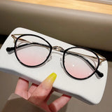 DAIIIBABYYY  -  Round Eyeglasses Women Men Computer Anti Blue Light Glasses Frames Transparent Optical Fake Eyeglass Student Myopia Frame Oculos