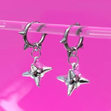 Daiiibabyyy  Goth Jewelry Irregular Rivet Ball Earrings Korean Fashion Spiked Drop Earrings Punk Aesthetic Women Accessories Rock Grunge