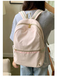 Daiiibabyyy  High-capacity Women Students Simple Backpack Preppy Y2k Aesthetic Casual Travel Backpacks All Match Fashion Kawaii Schoolbags