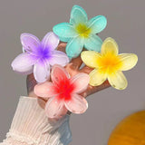 DAIIIBABYYY  -  4PCS Fashion Women Flower Hair Clips Vacation Bohemia Egg Flower Hair Clips Barrettes Girls Large Hairpins Hair Accessories