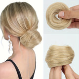 Daiiibabyyy  Synthetic Messy Dount Hair Buns Updo Chignon With Elastic Hair Exension for Women Daily Lazy Hair Accessories