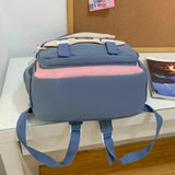 Daiiibabyyy  Fashion Nylon Backpack Large Capacity Korean Color School Bag Multifunction Breathable Book Bag Teenage