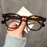DAIIIBABYYY  -  Rivet Design Anti Blue Light Glasses Frame For Men Women Transparent Square Optical Eyeglass Computer Blue Blocking Eyewear