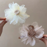 Daiiibabyyy  Summer Mesh Large Flower Grab Clip  Bow Shark Clip  Party  Gift  Заколки Для Волос   Hair Accessories for Women  머리핀  ヘアクリップ