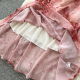 Daiiibabyyy  Woman Vintage Print Dress Doll Collar Bandage Fashion Elegant Vestidos Korean A-Line Puff Sleeve Dresses Vestidos De Mujer