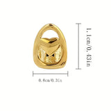 Daiiibabyyy  2Pcs Heart-Shaped Wrapped Teeth Grillz - Hip Hop Style, 14K Gold Plated Copper with Synthetic Zirconia, Perfect for Halloween