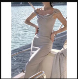 DAIIIBABYYY  -  Elegant Bodycon Sleeveless Knitting Midi Dresses for Women New Fashion Evening Party Prom Robe Sexy Female Vestiodo Mujer