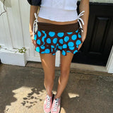 Daiiibabyyy  Polka Dot Half-length Skirt with Puffy Waist And Lace Trim for Women Short Cake Skirt with Lining Summer Autumn Fashion