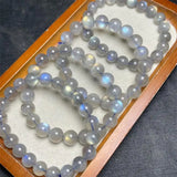 DAIIIBABYYY  -  Gray Moon Stone Bracelet For Women Men Love Gift Crystal Beads Strands Jewelry Gift 1PCS 9/10MM