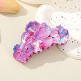 Daiiibabyyy  Flower Korean Hair Claw Women Simple Acetic Acid Hair Crab Hairpin Fashion Hair Accessories Festival Gift Shark Clip Headwear