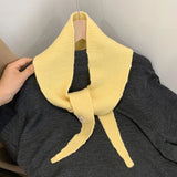 Daiiibabyyy  Sophie Scarf Niche Design 100% Wool Scarf Female Atmosphere Versatile Scarf Lazy  French Neck Scarf Tide Streetwear Scarves