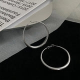 Daiiibabyyy  Luxury Top Quality Smooth Star Zircon Hoop Earrings for Women Girls Metal Chunky Sun Rhinestone Ear Buckle Punk Y2K Jewelry