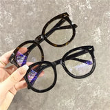 DAIIIBABYYY  -  Trendy Round Presbyopia Glasses Personalized Elderly Reading Glasses Fashionable Leopard Anti Blue Light Far Sight Eye Glasses