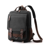 Daiiibabyyy  Canvas retro backpack, outdoor hiking, multifunctional, multi compartment, chest bag, side backpack
