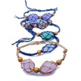 DAIIIBABYYY  -  Crystal Bracelet Holder Cage Cord for Crystal Quartz Bracelet Cord Empty Stone Holder DIY Bracelet Jewelry Making Holder
