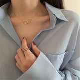 Daiiibabyyy  New Korean Butterfly Choker Necklace For Women Ladies Exquisite Love Heart Clavicle Chain Necklace Jewelry Gift