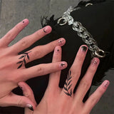 Daiiibabyyy  1 Sheet Herbal Finger Tattoo Sticker Waterproof and Long-lasting Temporary Tattoo