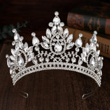 Daiiibabyyy  Luxury Baroque Vintage Water Drop AB Crystal Tiara For Women Wedding Girls Birthday Party Elegant Crown Hair Accessories