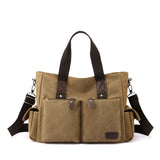 Daiiibabyyy  Canvas retro crossbody bag, handbag commuting bag, shoulder bag, work bag, large capacity handbag