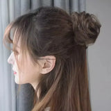 DAIIIBABYYY  -  Synthetic Hair Bun Hair Claw Clip for Women Girls Ball Maker Head Bun Wigs Straight Clip Party Headwear Styling DIY Accessories