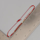 DAIIIBABYYY  -  Irregular Crystal Bracelet Colorful Beaded Waterproof Jewelry Handmade Gift for Women Teen Girl Adjustable Rope Chain Bracelets
