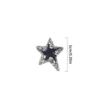 DAIIIBABYYY  -  2pcs Y2K Earrings Pentagonal Star Stud Earrings for Women Girl Gothic Punk Clip Earrings Removable Simple Earrings New