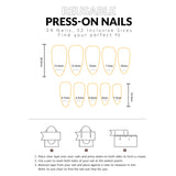 Daiiibabyyy  24PCS Press On Nails Polka Dot Stripe 3D Cherry Blueberry Almond Shape Fake Nails Wearable Full Cover Nails Tips For Women