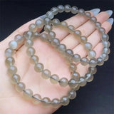 DAIIIBABYYY  -  8MM Natural Silver Moon Stone Bracelet Charms Handmade Fortune Energy Bangle Mineral Woman Amulet Jewelry Gift 1PCS