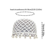 DAIIIBABYYY  -  Fashion Round Beads Crochet Hollow Tassels Knitted Hat Bohemian Style Cap Knit Beanies Hollow Out Weave Ethnic Style Hat Outdoor