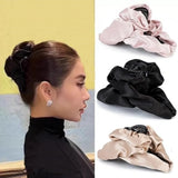 Daiiibabyyy  3PCS Women's Silk Hair Clips, Cloud Hair Clips, Large Banana Claw Clips with Secure Hold, Non-Slip Hair Clips, Hair Accessory Se